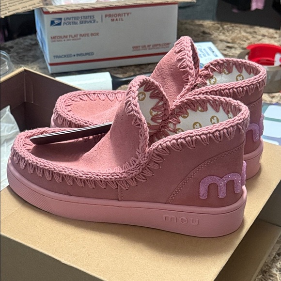 NWT! UK 40 / US 9.5-10 MOU ANKLE BOOTS IN PINK - Picture 11 of 12